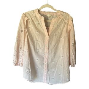 Ultra Pink Light Pink Eyelet Blouse